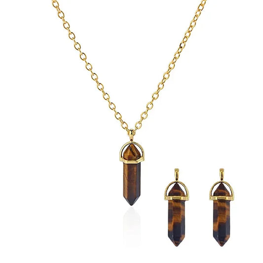 THE LEO | COURAGE, WEALTH AND PROTECTION CRYSTAL NECKLACE